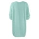 thumbnail image 5 of Vestidos de suéter Prolriy para mujer 2024, suéter de invierno de moda para mujer, suéter de punto de cuello alto, cálido, de manga larga, con bolsillo, vestido de suéter para mujer, azul cielo L, 5 of 7