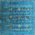 thumbnail image 1 of Ahgly Company Indoor Square Oriental Light Blue Industrial Area Rugs, 3' Square, 1 of 4