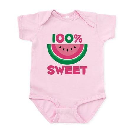 

CafePress - 100% Sweet Watermelon Infant Bodysuit - Baby Light Bodysuit Size Newborn - 24 Months