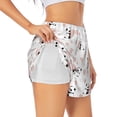 thumbnail image 1 of Balery Heart Panda Pantalones cortos deportivos para mujer con forro y dos bolsillos, elásticos, para entrenamiento, gimnasio, yoga-XX-Large, 1 of 7