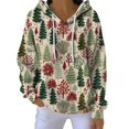 thumbnail image 2 of Chandails d'Hiver Grande Taille pour Femmes Chandails Décontractés de Noël à Col Rond Manches Longues Chandail à Capuchon Amusant Beige G, 2 of 5