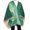 Green Gold Marble, variant on Dailycode Fleece Wearable Blanket Poncho Double Layer Blanket Shawl Wrap with Pockets Zipper for Adults, Calamine Blue