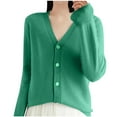 thumbnail image 2 of Maean Womens Sweaters Cardigan V Neck Button down Long Sleeve Classic Plain Casual Knit Tops, 2 of 3