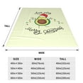 Zufioo Avocado Merry Christmas Fleece Blanket Queen Size,Plush Bed