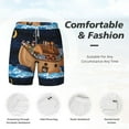 thumbnail image 5 of Gaeub Ocean Scene with Noah's Ark Mens Swim Trunks Stretch Beach Shorts Quick Dry for Men Swim Shorts Swimwear with Pockets- Large, 5 of 9