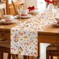 thumbnail image 5 of Orange Leaves Fall Table Runner 108 Inches Long Farmhouse Dress Scarves, Branches Birds Pine Cones Rustic Dining Tablerunner for Coffee Table/Kitchen Island/Party Décor, 13" x 108", 5 of 8