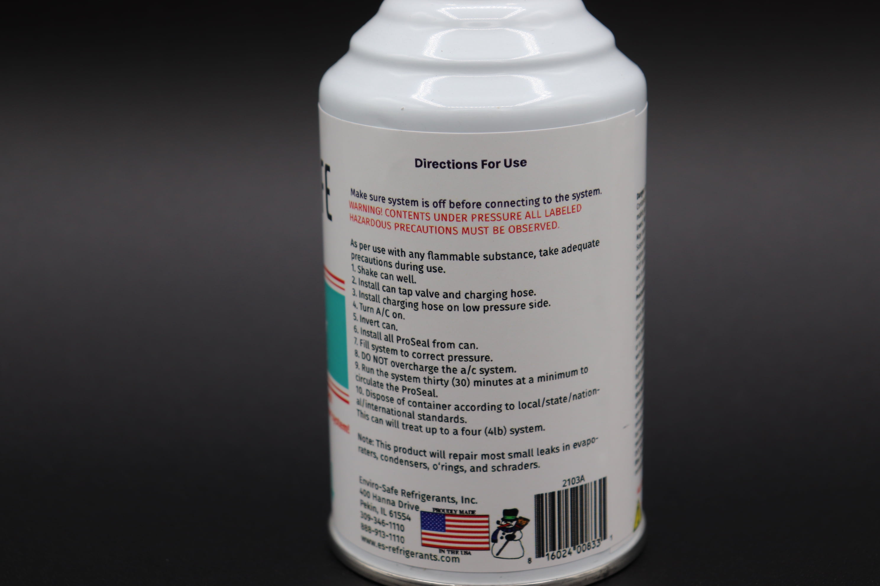 ProSeal & ProDry w/ Leak Detector for 134a Systems 3 oz Can w/ Brass Hose