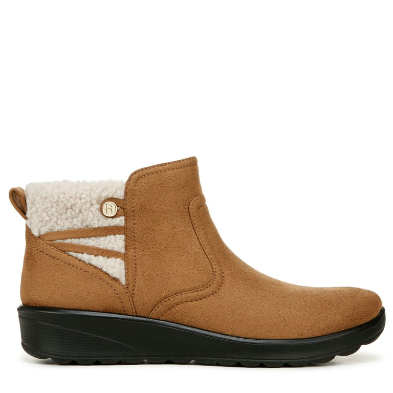 BZees For Lifestride Womens Grand Cozy Ankle Booties Medium