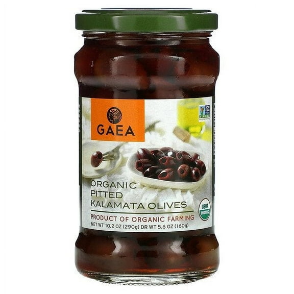 Gaea, Organic Pitted Kalamata Olives, 10.2 oz Pack of 3