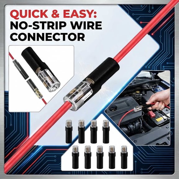 Lever Wire Connectors 10PCS, No-Stripping No-Soldering Quick Splice Electrical Terminals, 2-in-1 Compact Wire Kit for DIY Home Automotive, Electrical Tap Assortment