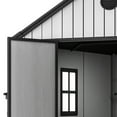 thumbnail image 5 of Uforic Outdoor Resin Storage Shed with Floor & Window, 7.3 x 7.3 ft Weatherproof Outdoor Storage for Tools, Gray, 5 of 9