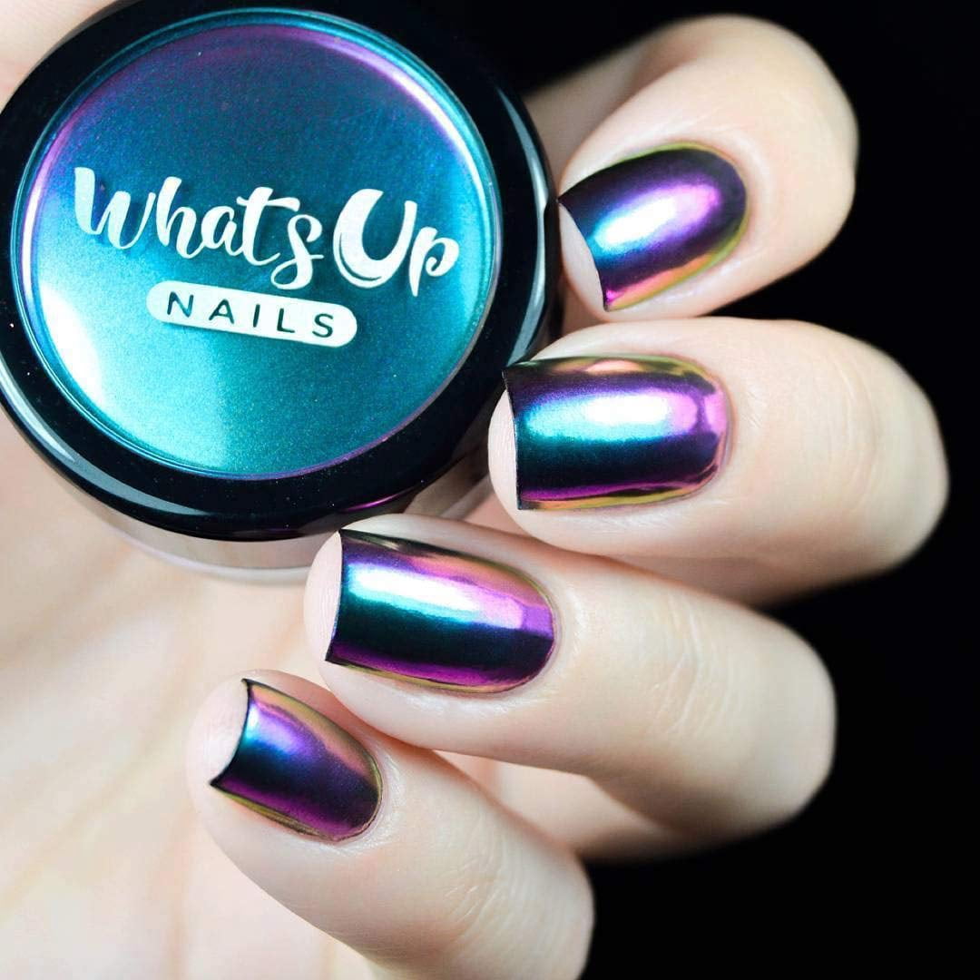 Whats Up Nails - Paradise Powder Magic Color Shifting Pigment with Multi Chrome Mirror Effect