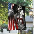 thumbnail image 2 of American Flag - My God. Jesus Christian. Let Your Faith Be Bigger Than Your Fear Flag, House Flag USA Flags Premium Polyester - Decorative Indoor Outdoor Flag, 2 of 10