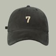 thumbnail image 3 of Weikingp Clearance! Baseball Cap, Spring/Summer Big Head Soft Top 7 Digital Solid Duck Tongue Hat Baseball Hat, Womens Baseball Caps, Sun Hats for Women Grey, 3 of 3