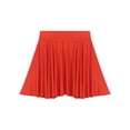 thumbnail image 4 of Sholeno Women's Basic Versatile Flared Stretchy Waist Skated Skirt Casual Mini Plain Pleated Skirt Red One Size, 4 of 7