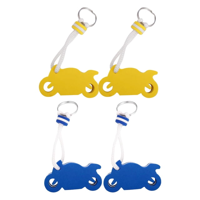 4x Portable Floating Motorcycle Keychain Buoyant Keyring Water Sports Accessories kusrkot Llavero flotador de motocicleta