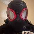 thumbnail image 3 of Máscara electrónica de Spiderman para adultos y niños, accesorio de Cosplay con ojos móviles, juguetes elásticos con Control remoto, 1:11237, 3 of 5