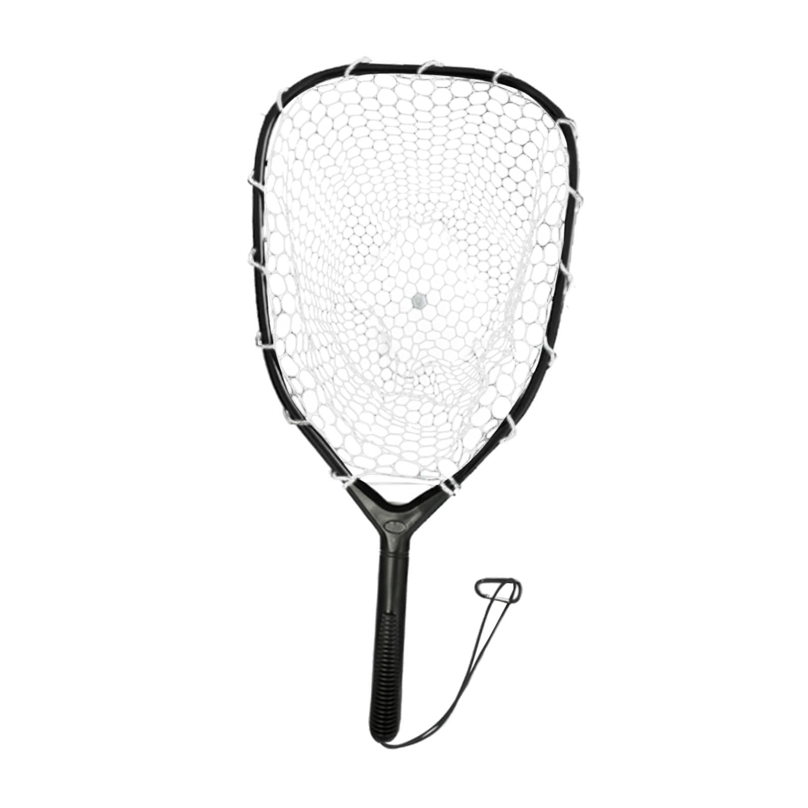 QccHieUs Fishing Landing Net Catching Mesh Net Nonslip Grip Sturdy Fishing Tool Catch and B