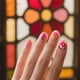 thumbnail image 5 of Juego de 3 placas de estampado de uñas con diseño de ventana floral, plantillas de arte de uñas en vidrio con tulipanes, rosas y margaritas, plantillas para manicura con mariposas., 5 of 7
