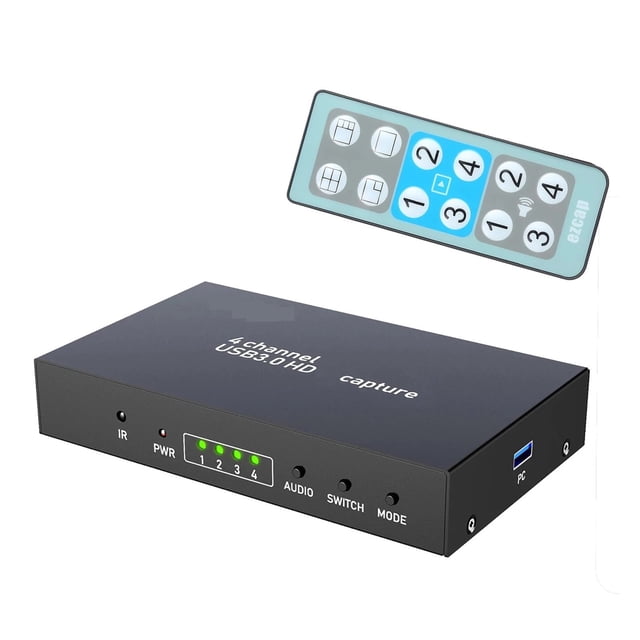 264 4x1 HD 1080P 60fps USB3.0 Video Capture Card Game Recording Box PC HD Multi-Viewer 4 Channel Screen Switch ,enhances work efficiency