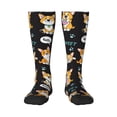 thumbnail image 2 of Picia Women Crew Soft Moisture-wicking Socks Cute Dogs Corgi Pattern Design Cotton Socks, One Size fit All, 2 of 9