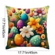 thumbnail image 3 of Funda de almohada de poliéster con estampado de conejito de Pascua de 17,7 x 17,7 pulgadas, 3 of 7