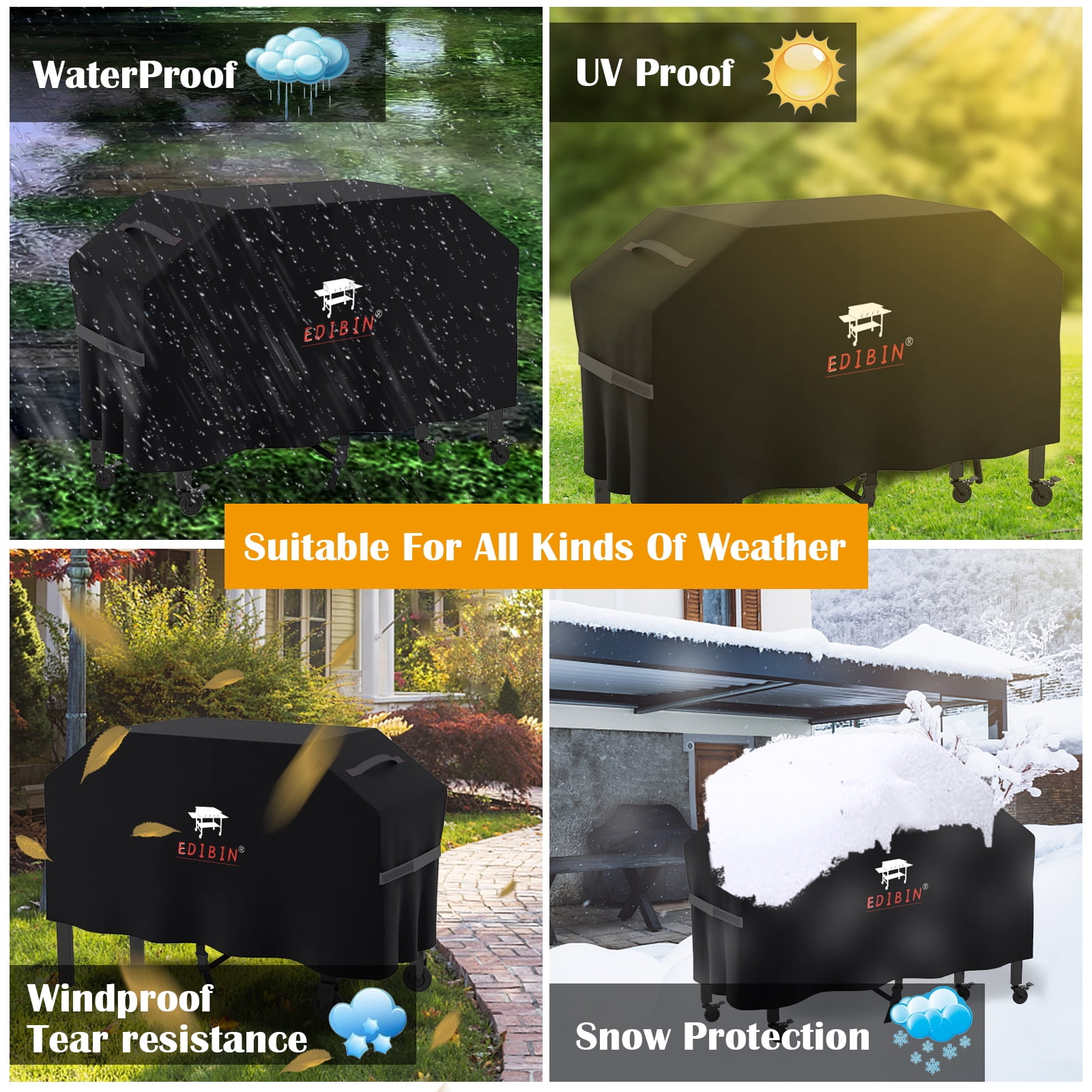 36 Inch Griddle Cover for Blackstone 1554 36” Omnivore Griddle with Hard Cover, Heavy Duty Waterproof 36” Griddle Cover for Blackstone 2177 Griddle