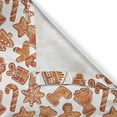 thumbnail image 5 of Ambesonne Christmas Grommet Curtain, Gingerbread Cookie, 50" x 72", Pale Brown and White, 5 of 6