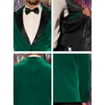 thumbnail image 6 of INSPIRE CHIC Men's Velvet Blazer One Button Party Prom Tuxedo Dinner Suit Jacket M Dark Green, 6 of 6