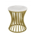 thumbnail image 1 of Chelsea Accent Table, White/Gold, 1 of 3