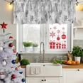 thumbnail image 6 of Grey Abstract Valances for Windows, Decorative Rod Pocket Window Valance Curtains, Modern Oil Painted Art Contemporary Short Curtain Drapes for Kitchen/Bathroom/Living Room, 2 Panels, 60" W x 18" L, 6 of 8