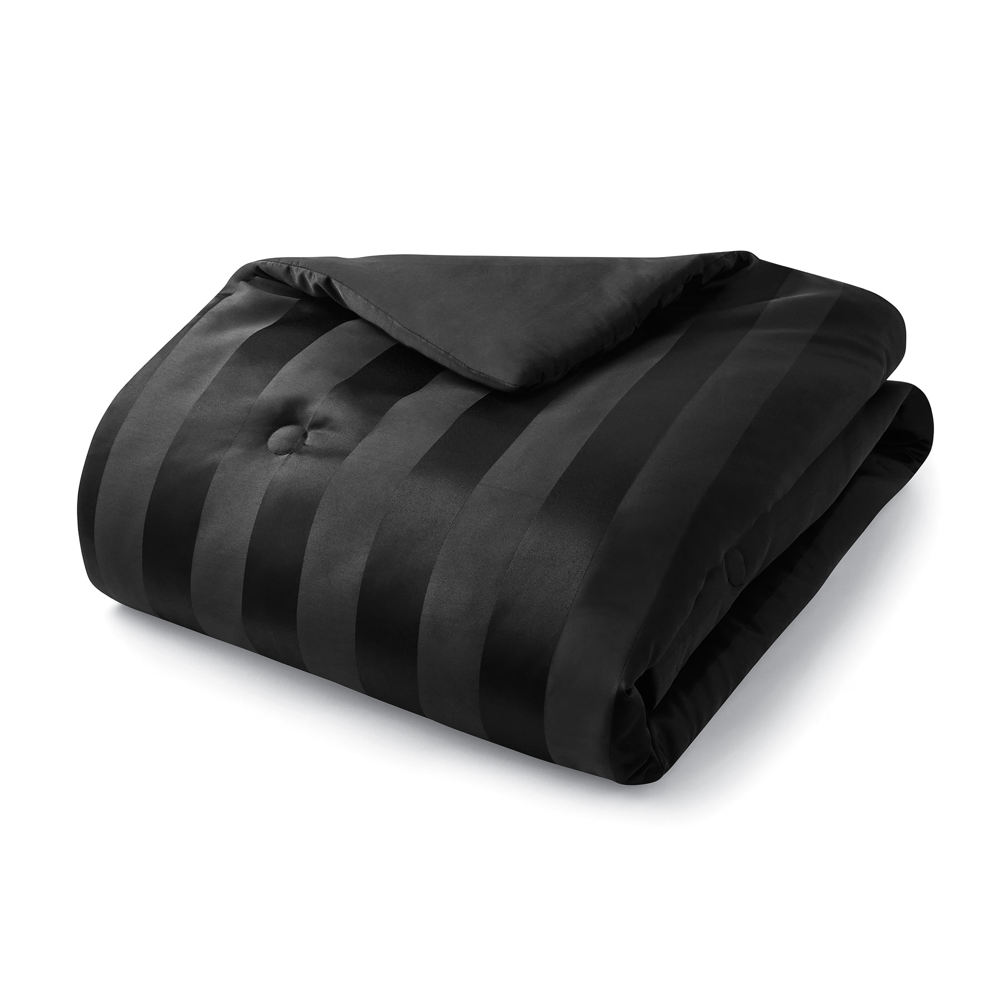 Mainstays 5 Piece Black Damask Stripe Comforter Set Full Queen