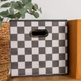 thumbnail image 6 of Household Essentials Fabric Storage Bins 6 Piece Set, Checkerboard White and Black, 6 of 7