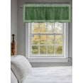 thumbnail image 3 of Valances for Windows Dark Green Abstract Art Leaf Rod Pocket Cafe Window Treatments Valance Curtains for Kitchen Bathroom Laundry Basement Windows 42"x12", 3 of 9