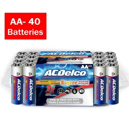 ACDelco Super Alkaline AA Batteries, 40 Count