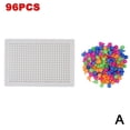 thumbnail image 1 of Wartleves Tablero de clavijas para niños con 96 clavijas, juego educativo, juguetes, regalo, bricolaje, 1 of 1