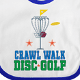 thumbnail image 4 of Inktastic Crawl Walk Disc Golf Boys or Girls Baby Bib, 4 of 4