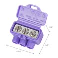 thumbnail image 3 of Conector de cables King Innovation 95135 morado, paquete de 100, 3 of 7