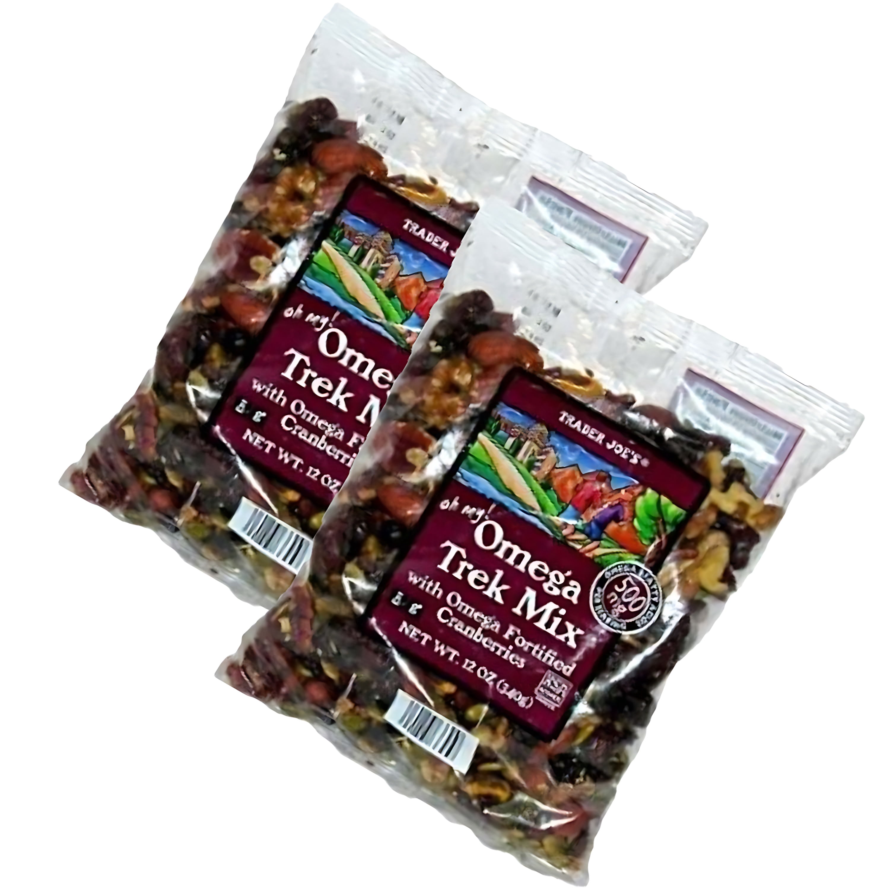 Pack of 3 Trader Joe's Omega Trek Mix - Nutritious Trail Mix, 12 oz