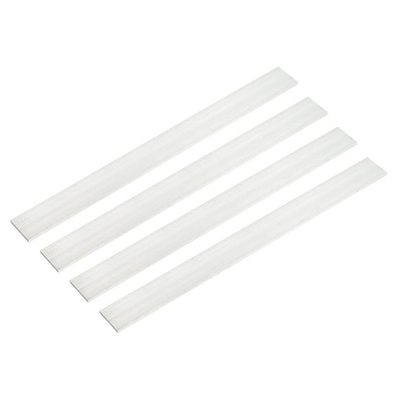 Uxcell 4 Pcs Square Aluminum Flat Bar, 1/8" Thick x 1 3/16" Width x 12" Long