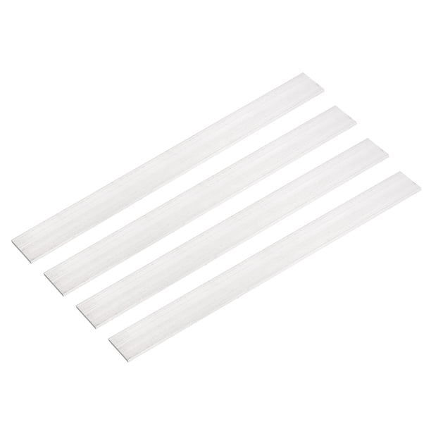 Uxcell 4 Pcs Barra Plana de Aluminio Cuadrada, 1/8" de Grosor x 1 3/16" de Ancho x 12" de Largo