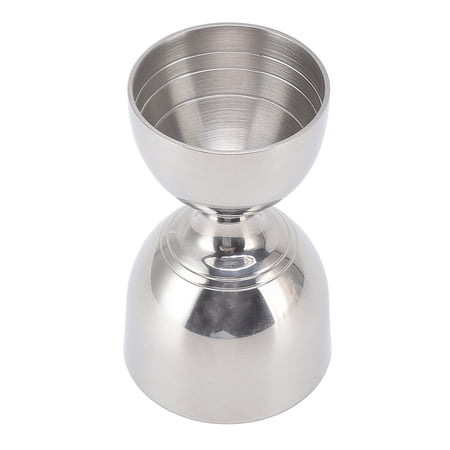 M Buder Cocktail Jigger 30/60ml (1 oz / 2 oz) Stainless Steel Durable High Accuracy Wide Opening Shot Measure Double Jigger for Liquor Classic Silver