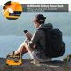 thumbnail image 2 of Foco LED recargable Luz de trabajo 80W 4000 lúmenes Foco portátil con pannea solar 4 modos Luz de trabajo súper brillante con batería de 11000mAh para acampar, bricolaje esquí esquí Gafas de esquí, 2 of 5