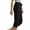 Black, variant on iHPH7 Capri Pants for Women Spring Summer Cotton Linen Straight Wide Leg Loose Drawstring Elastic Waist Cropped Trouser Black L