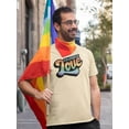 thumbnail image 2 of Celebrate Love Rainbow Text T-Shirt Men -Smartprints Designs, Male Small, 2 of 4