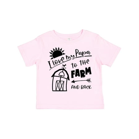

Inktastic I Love My Papa to the Farm and Back Barn Design Gift Toddler Boy or Toddler Girl T-Shirt