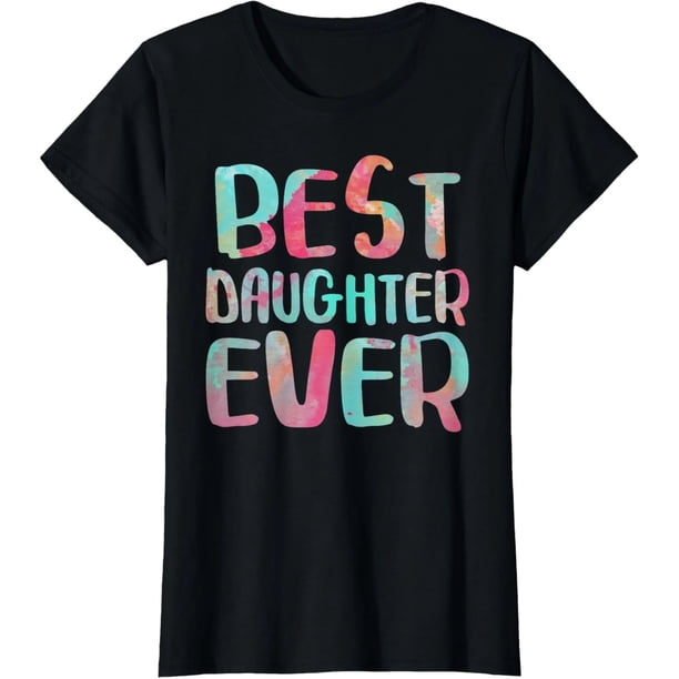 Playera de Mujer "La Mejor Hija" Talla Extra Grande Negra para el Día de la Madre