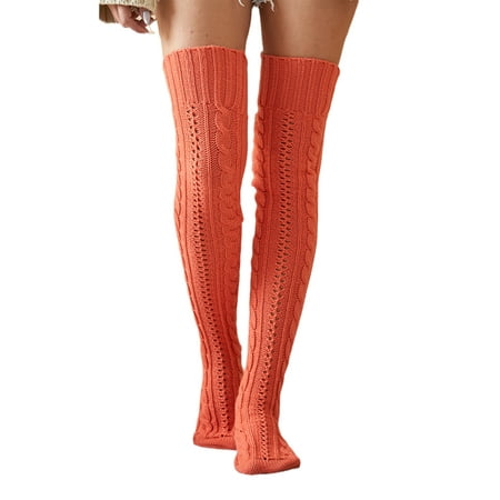 

SUNSIOM Women Cable Knit Knee-High Fuzzy Boot Socks Extra Long Thigh Stocking Over Knee Leg Warmers