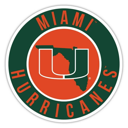Miami Hurricanes 12" State Circle Sign