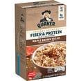 thumbnail image 3 of Quaker Instant Oatmeal, Fiber & Protein, Maple & Brown Sugar, 1.51 oz, 8 Packets, 3 of 7